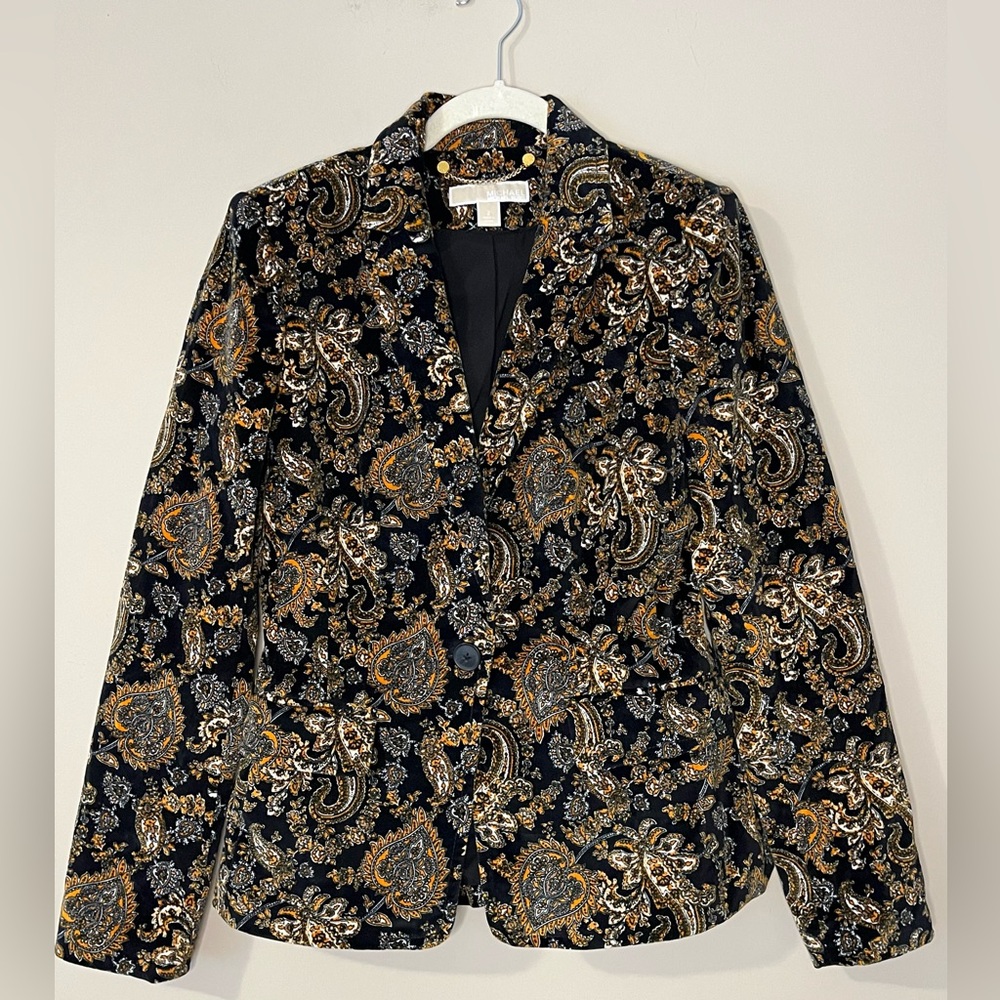 Michael Kors Paisey Print Jacket Blazer Size 2